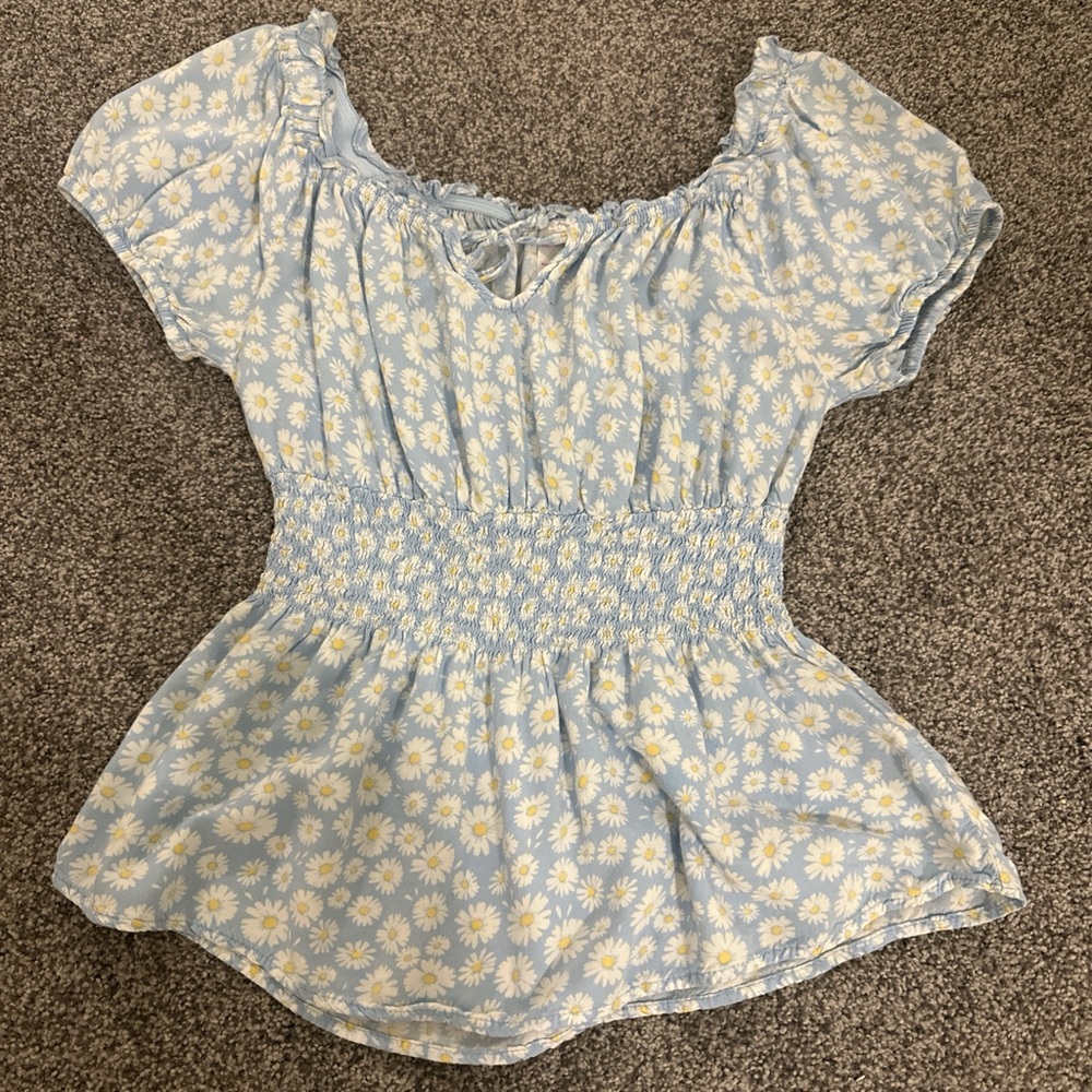 Buckle Light Blue Floral Blouse